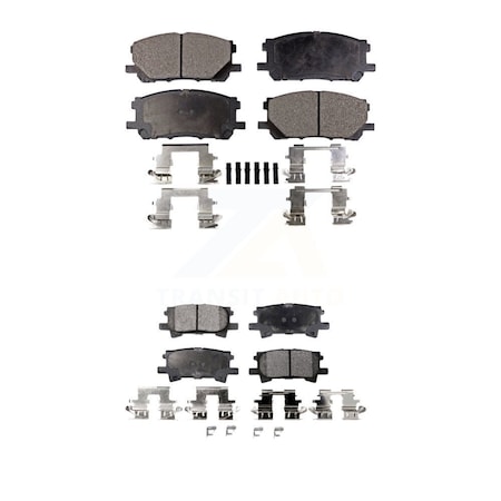 Tec Front Rear Ceramic Brake Pads Kit For Lexus Toyota Highlander RX350 RX330 RX400h KTC-100014